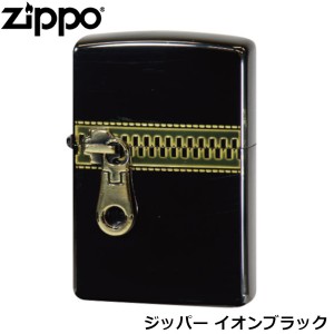 ZIPPOジッパー イオンブラック 金メッキ メタル ジッポー ライター ジッポ Zippo オイルライター zippo ライター ZIPPER 正規品