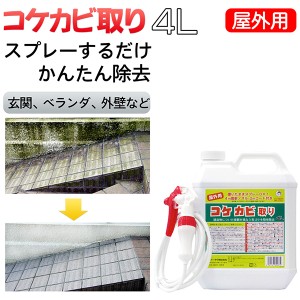 トーヤク 屋外用 コケカビ取り 4L‐コケ取り カビ取り 苔 黴 かび こけ 外壁 ベランダ 玄関 お墓 墓石 駐車場 外壁 コケ対策 カビ対策 