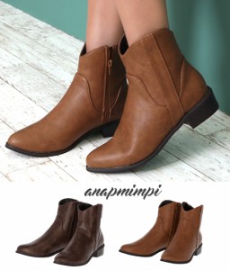 【30%OFF】ウエスタンデザインブーツ【anap mimpi アナップ ウエスタンブーツ ブーツ レディース ショート ウェスタンブーツ ショートブ