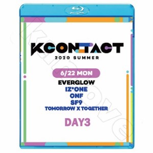 Blu-ray KCONTACT 2020 SUMMER DAY3  IZONE TXT SF9 EVERGLOW ONF LIVE コンサート ブルーレイ KPOP /生写真+トレカ(7070190614-77)