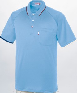ルコック 男女兼用ポロシャツ UZL3083-4 (ブルー) 明石SUC 医療 看護