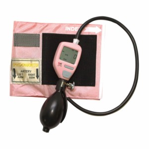 電子アネロイド血圧計（手動式） SAM-001（ピンク） 1台 三恵 24-4173-00