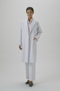 オンワード　白衣　レディスドクターコート（ダブル　診察衣）　CO-6004　ホワイト　LL