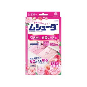 【エステー】 かおりのムシューダ 引き出し・衣装ケース用 フローラル 24個入 【日用品】