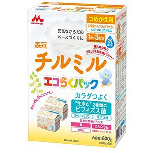 【森永乳業】 チルミル エコらくつめかえ用 400g×2個入 【フード・飲料】