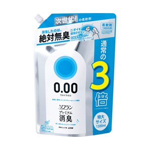 【ライオン】 ソフラン プレミアム消臭 ウルトラゼロ 柔軟剤 詰め替え 特大 1200mL 【日用品】