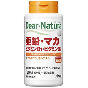 【アサヒ】 ディアナチュラ 亜鉛・マカ・ビタミンB1・ビタミンB6 60日分 120粒入 【健康食品】