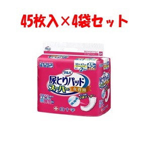 【白十字】 サルバ 尿とりパッドスーパー 女性用 45枚入×4袋セット 【衛生用品】