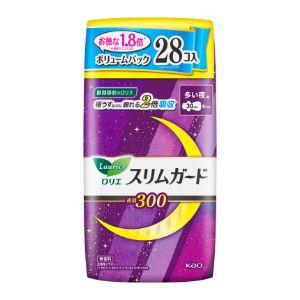 【花王】 ロリエ スリムガード 多い夜用300 28個 (医薬部外品) 【日用品】