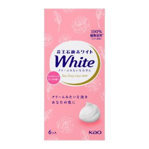 「花王」　花王石鹸ホワイト　アロマティック・ローズの香り　普通サイズ　６コ箱　510g