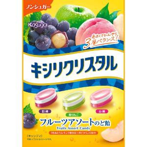 「春日井製菓」　キシリクリスタル　フルーツアソートのど飴　67G×6個セット　