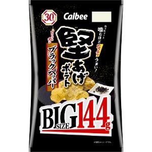 「カルビー」　堅あげポテトブラックペッパーＢＩＧ　１４４ｇ　12個セット　