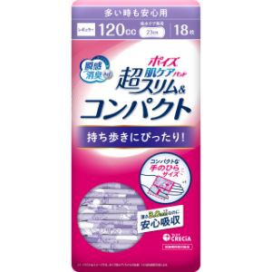 「日本製紙クレシア」　ポイズ　肌ケアパッド　超スリム＆コンパクト　多い時も安心用　※医療費控除対象品　18枚