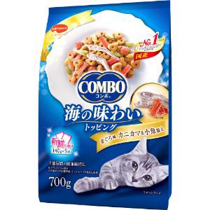 【日本ペットフード】 コンボ 猫下部尿路の健康維持 まぐろ味・カニカマ・小魚添え 140g*5袋入 【日用品】