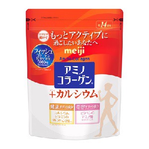 【明治】 アミノコラーゲン プラスカルシウム 98g (約14日分) 【健康食品】