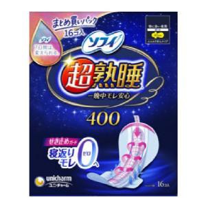 【ユニ・チャーム】 ソフィ 超熟睡ガード 特に多い夜用 羽つき 40cm 16個入 (医薬部外品) 【衛生用品】