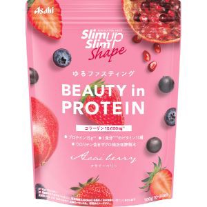 「アサヒグループ食品」　スリムアップスリムシェイプ BEAUTY in PROTEIN アサイーベリー　300ｇ