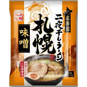 【藤原製麺】 北海道二夜干しラーメン 札幌味噌 袋 108g 【フード・飲料】