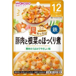 「アサヒグループ食品」　具たっぷりグーグーキッチン　豚肉と根菜のほっくり煮　80g