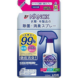 -【ライオン】 トップ ナノックス 衣類・布製品の除菌・消臭スプレー つめかえ用 320mL 【日用品】