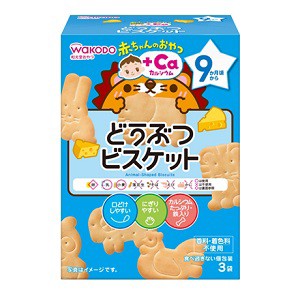 【アサヒ】 和光堂 赤ちゃんのおやつCa カルシウム どうぶつビスケット 11.5g×3袋入 【フード・飲料】