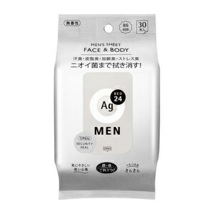 【資生堂】 エージーデオ24メン メンズシート フェイス＆ボディ 無香性 30枚入 【化粧品】