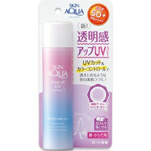 【ロート製薬】 スキンアクア トーンアップUVスプレー 70g SPF50／PA (顔・からだ用) 【化粧品】