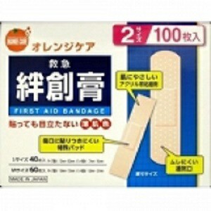 【オレンジケアプロダクツ】 救急絆創膏 S・M　2サイズ 100枚入 【衛生用品】