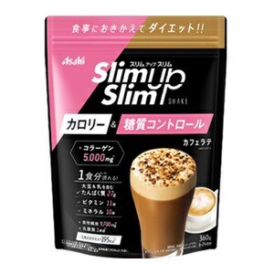 【アサヒ】 スリムアップスリム シェイク カフェラテ味 360g 【健康食品】