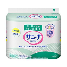 【花王】 サニーナ トイレットロール つめかえ用　25m×2本入 (2枚重ね・ミシン目入り) 【日用品】