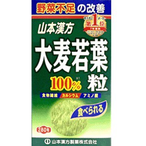 【山本漢方】 大麦若葉 青汁粒100% 280粒 【健康食品】