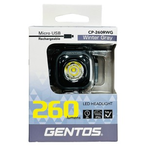 即日出荷 ジェントス GENTOS コンパクトヘッドライト CP-260RWG LEDヘッドライト ウィンターグレー