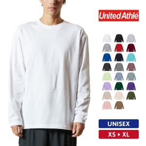 Tシャツ メンズ レディース 長袖 リブ おしゃれ スポーツ アメカジ 無地 厚手 UnitedAthle ユナイテッドアスレ ロングスリーブTシャツ