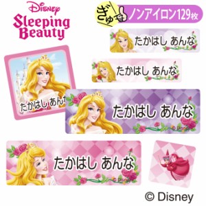 お名前シール オーロラ ディズニー キャラ ノンアイロン タグ用 布用 洗濯OK アイロン不要 服 送料無料 PR