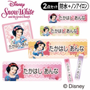 お名前シール タグ用シール 白雪姫 ディズニー 2点セット 防水 防水 耐水 食洗機 レンジ ノンアイロン 送料無料 PR