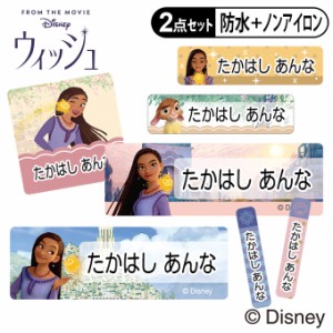 お名前シール タグ用シール ウィッシュ WISH ディズニー 2点セット 防水 耐水 食洗機 レンジ ノンアイロン 送料無料 PR