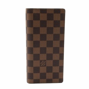 ルイヴィトン ポルトフォイユブラザ N60017 ダミエエベヌ 2つ折り長財布 二つ折り長財布 ロングウォレット ブラウン 茶色 中古 送料無料