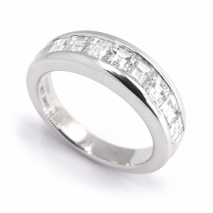 ブシュロン リング #47 7号 K18WG ダイヤモンド 新品仕上済 エメラルドカット ダイヤ合計1.22ct  ホワイトゴールド 指輪 中古 送料無料