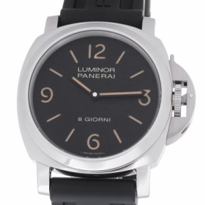 [3年保証] パネライ メンズ ルミノールベース8デイズ PAM00914 X番 ステンレス ブラック文字盤 手巻き 腕時計 中古 送料無料