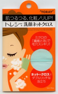 【送料無料】東レ　トレシー　ネット+クロスでダブルリッチな泡立ち東レ「トレシー洗顔ネットクロス」カラー/ミント