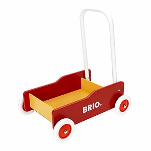 BRIO ( ブリオ ) 手押し車 レッド 対象年齢 9か月~( カタカタ ワゴントイ 木製 おもちゃ 知育玩具 歩行練習 ) 31350