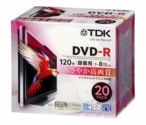 TDK 録画用DVD-R デジタル放送録画対応(CPRM) ホワイトワイドプリンタブル 1-8倍速 5mmスリムケース 20枚パック DR120DPW