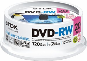 TDK 録画用DVD-RW デジタル放送録画対応(CPRM) 1-2倍速 インクジェットプリンタ対応(ホワイト・ワイド) 20枚スピンドル DRW12