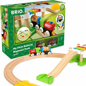 BRIO ( ブリオ ) レールウェイ マイファースト ビギナーセット [全18ピース] 対象年齢 1歳半~ ( 電車 おもちゃ 木製 レール ) 3