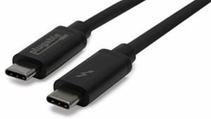 Plugable Thunderbolt 3 ケーブル 20Gpbs 60W 充電対応（2m、3A、USB C 互換）[Thunderbolt 3 認