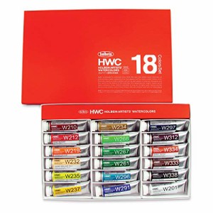 ホルベイン 透明水彩絵具 18色セット W442 15ml(5号) 003442