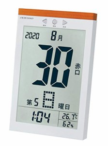 ★ ADESSO(アデッソ) 目覚まし時計 日めくり 六曜 温度 湿度 日付表示 ホワイト HM-401