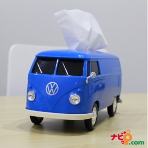 VWバス フォルクスワーゲンバス ティッシュボックス ティッシュケースプラス ブルー 104023