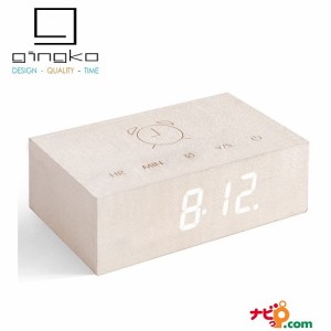 GINGKO ギンコー Flip Click Clock フリップクリッククロック ホワイトメープル GNK030005 置き時計 アラーム スヌーズクロック インテリ