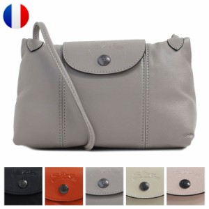 ロンシャン LONGCHAMP ショルダーバッグ レディース 斜めがけ 大人 小さめ 革 ポシェット クラッチ 2WAY ル・プリアージュ・キュイール(L